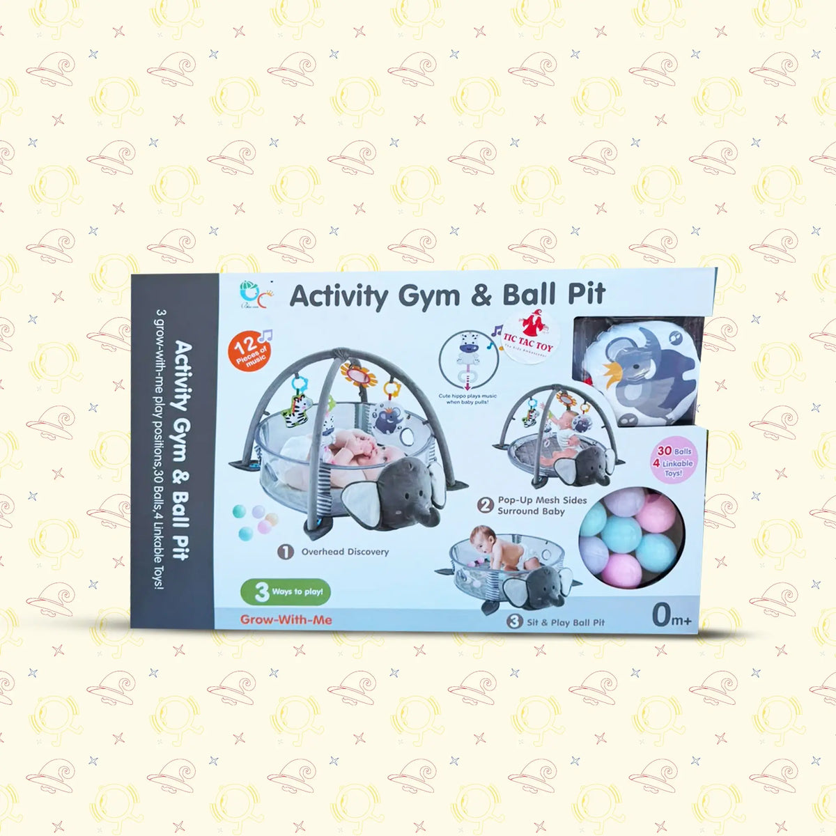 Baby Play Tent Mat with Music & 30 Balls