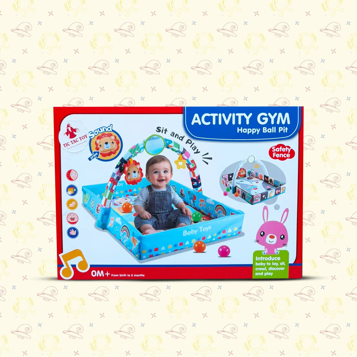 Baby Padded Play Mat with Activity Arch