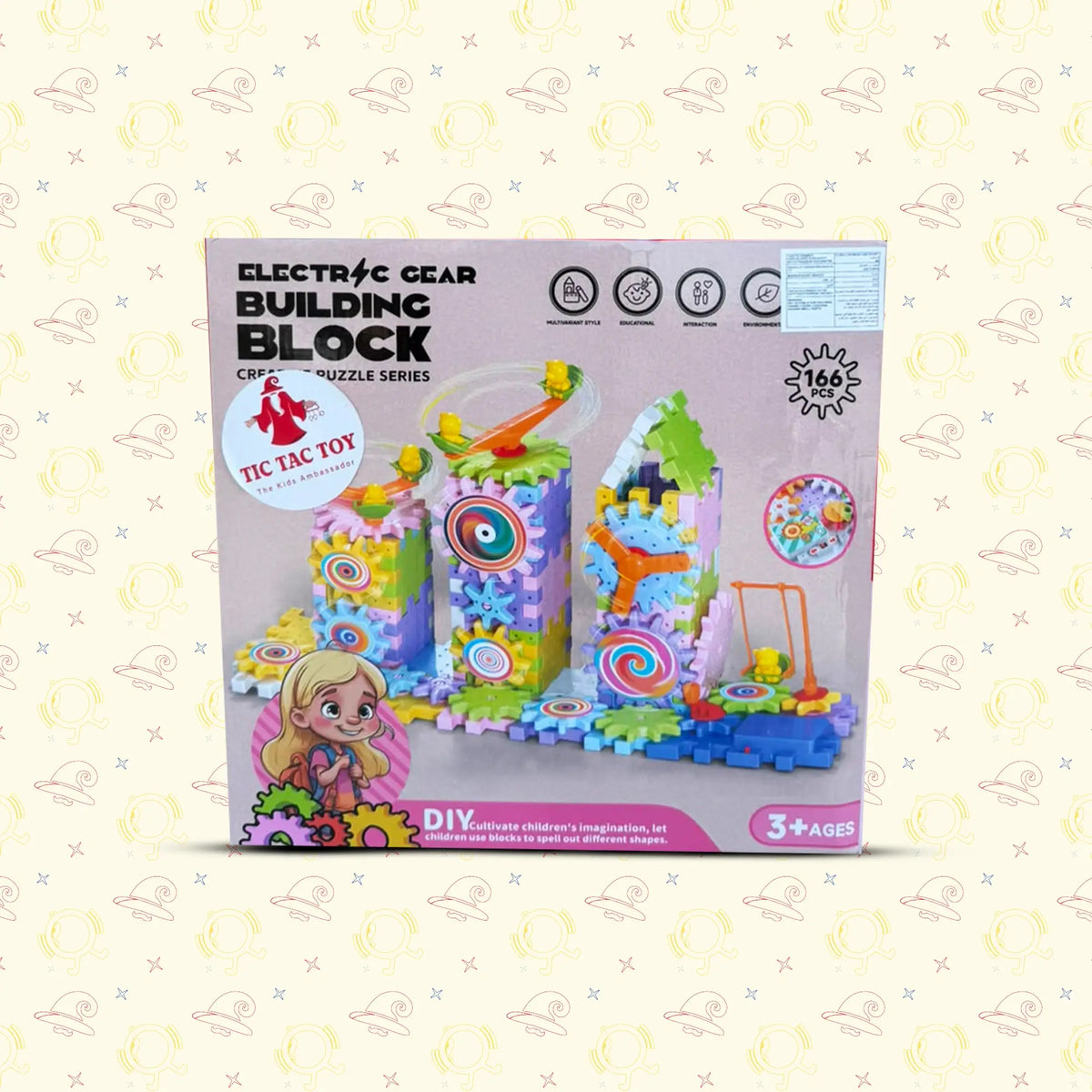 166-Piece Electric Gear Building Blocks
