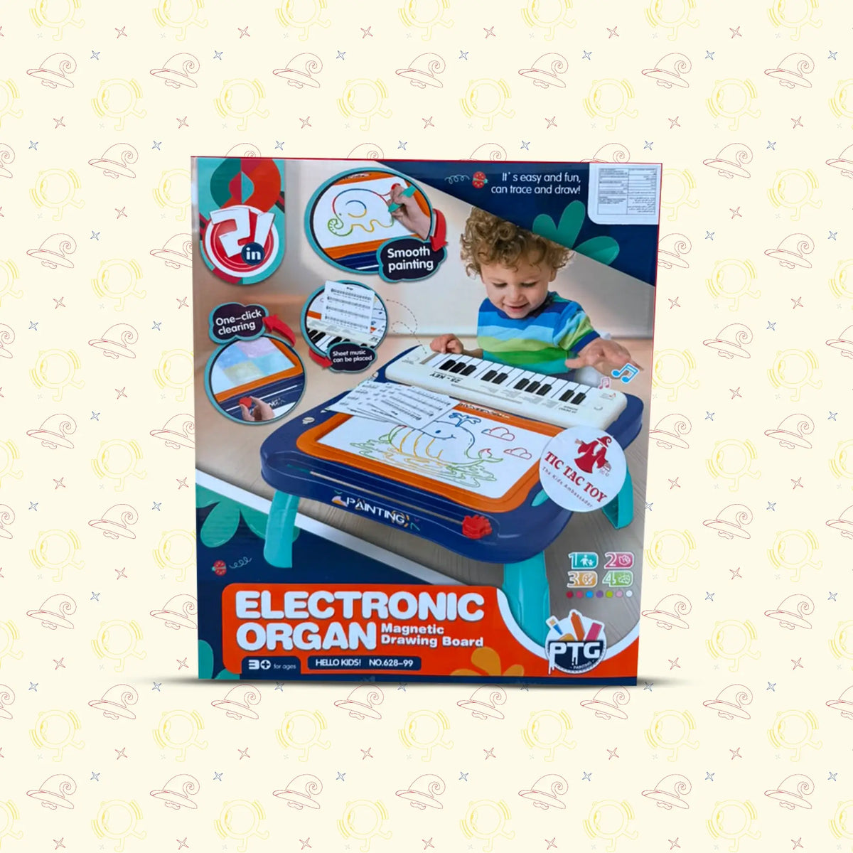 Kids Musical Blackboard & Keyboard Stand