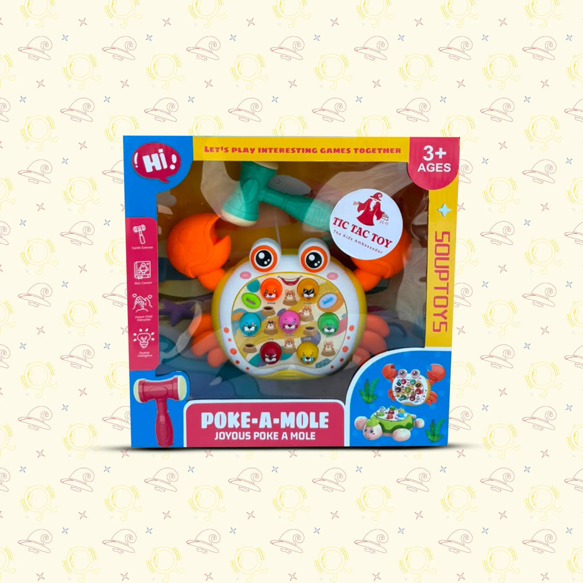 Musical Crab Hammer Learning Toy