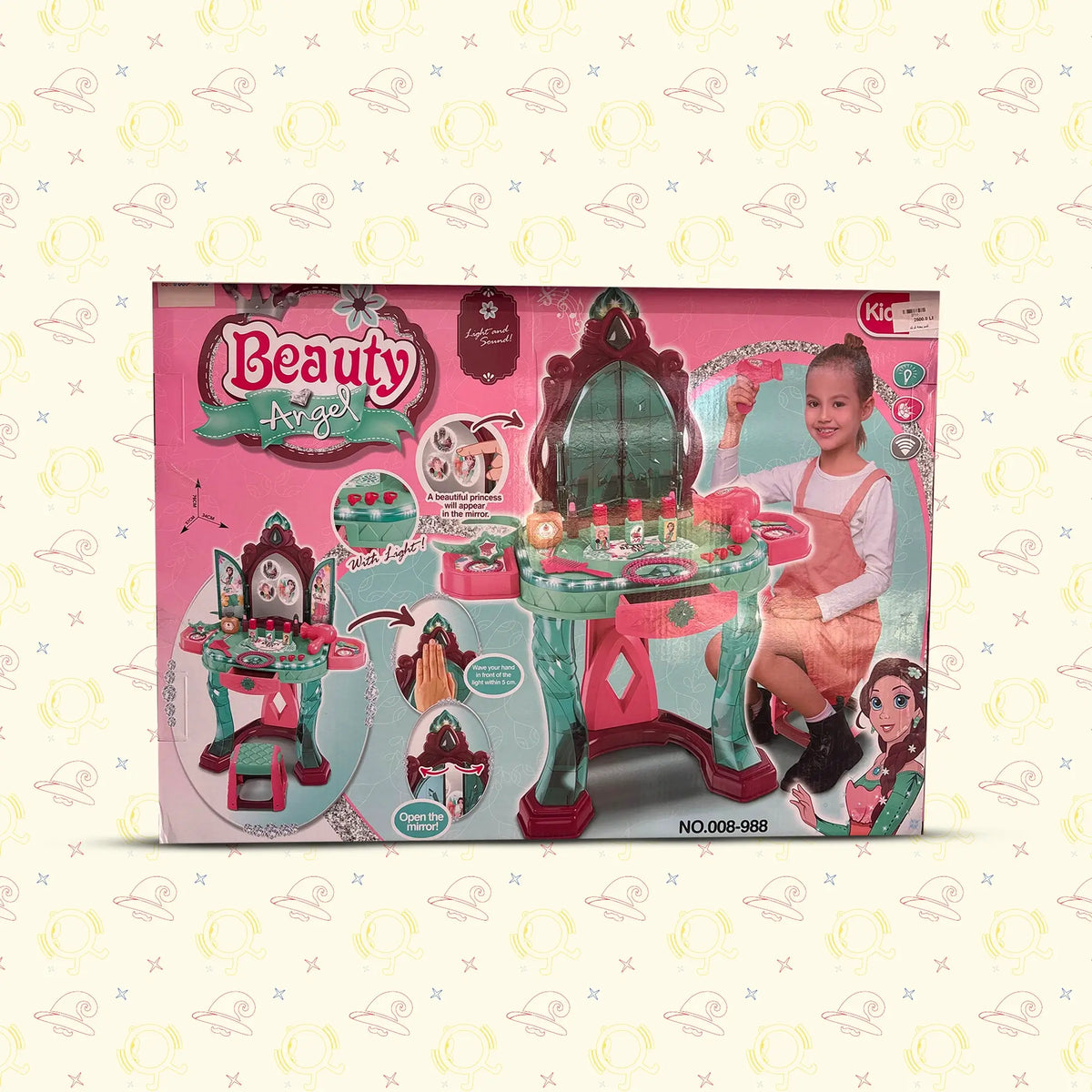 Trending Kids Vanity Set with Light-Up Mirror